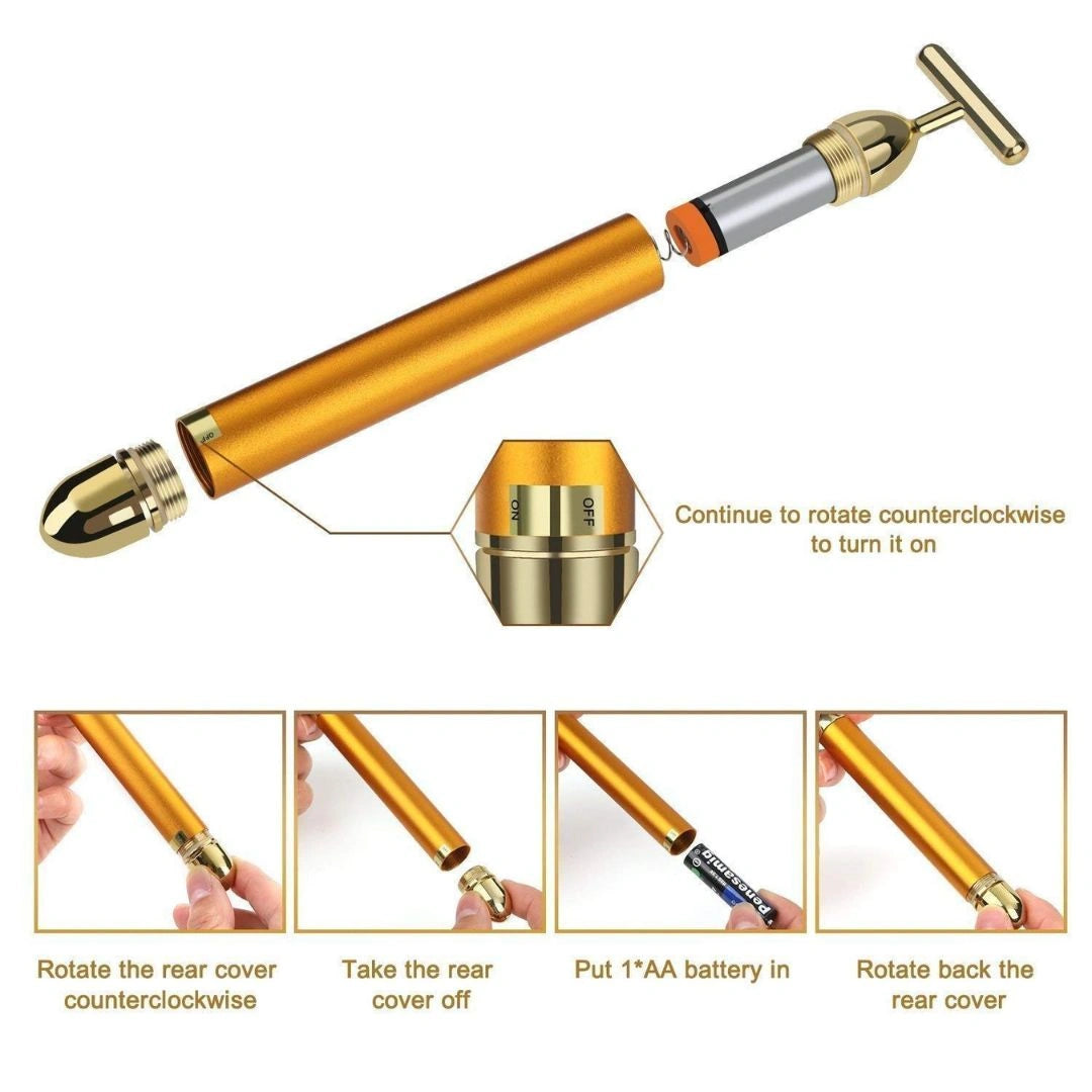 Beauty bar used on cheeks and under-eye area